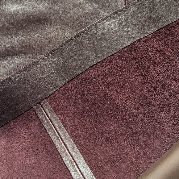 Banana Republic Lambskin Leather Skirt Ripened Berry Burgundy Size 8 NEW NWT - Picture 7 of 13